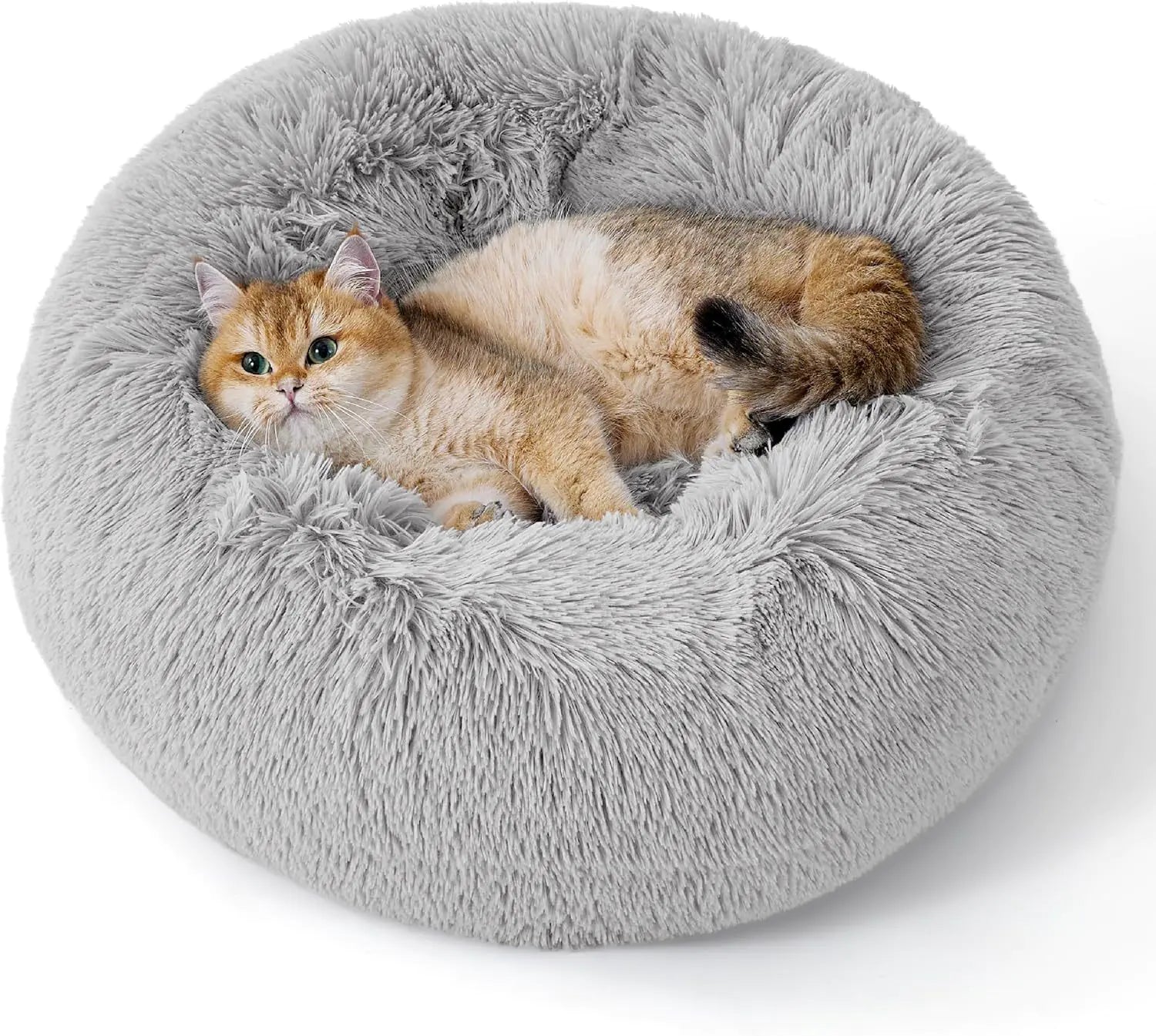 Fluffy Non-Slip Round Pet Bed