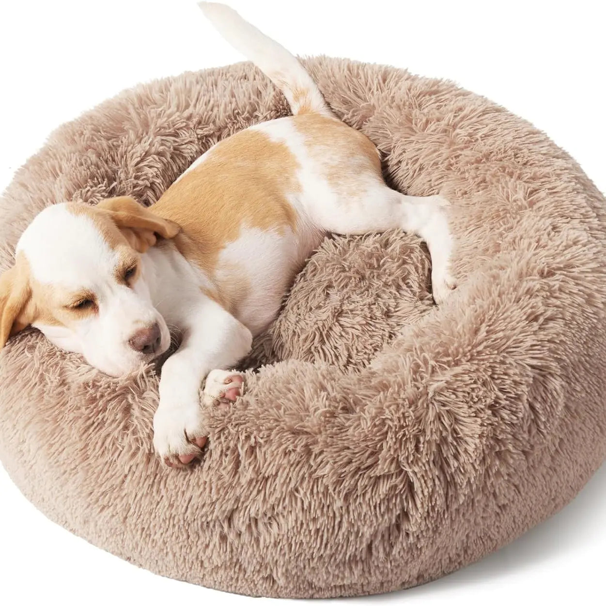 Fluffy Non-Slip Round Pet Bed