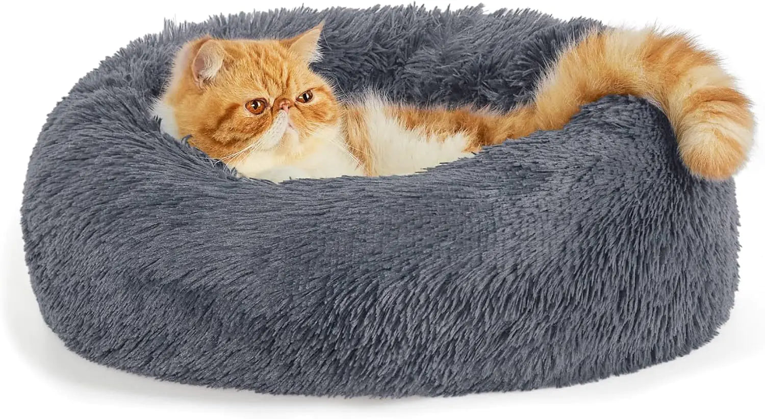 Fluffy Non-Slip Round Pet Bed
